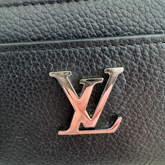 Authentic Louis Vuitton Lockme Zippy Coin Purse Wallet Taurillon Leather Black - Picture 7 of 10